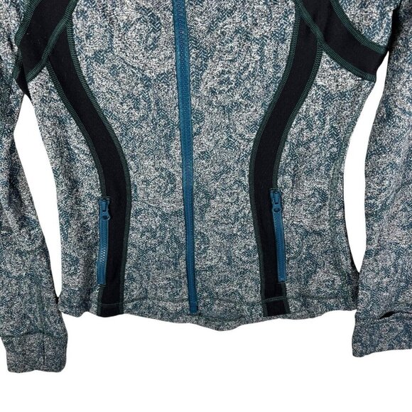 lululemon athletica Define Jacket Brushed Herringbone Gray Blue Alberta size 6 - Picture 2 of 14